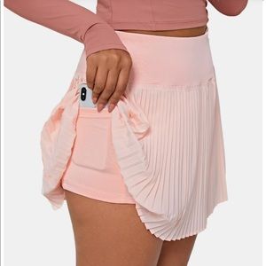NWT Halara Everyday 2-in-1 Pleated Side Pocket Tennis Skirt